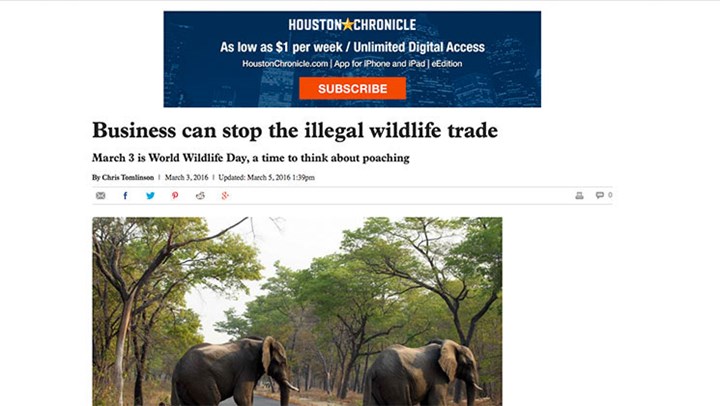 Houston Chronicle Errs in Tying Hunters to the Illegal Wildlife Trade