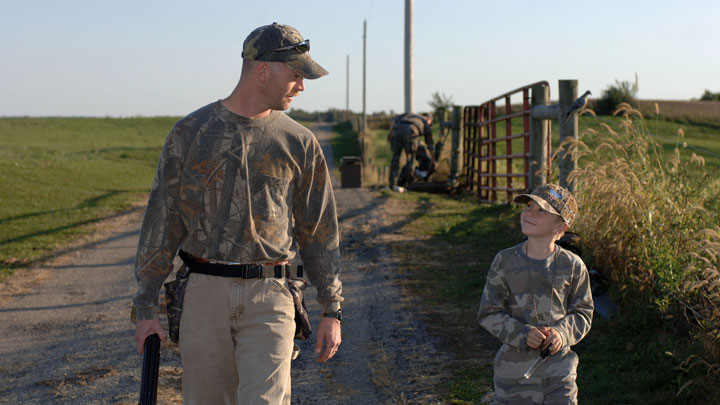 Father hunting with young sons must remember to keep the interest alive by not passing on every animal. (Image courtesy of the Ohio Department of Natural Resources.)