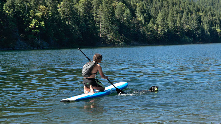 paddle-boarder in Colorado