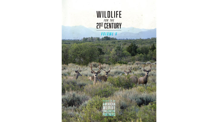 mule deer in the American West grace the cover of American Wildlife Conservation Partners' "Wildlife for the 21st Century: Volume V"