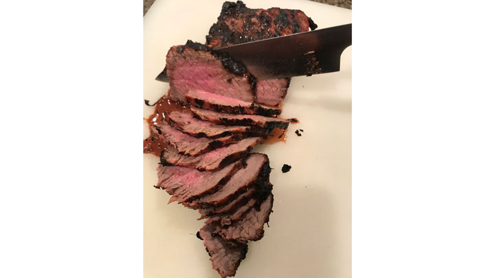 fresh grilled venison backstrap