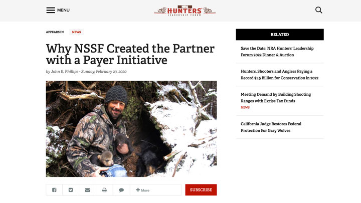 screenshot of partner with payer news story