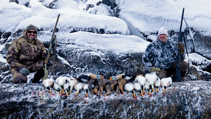 waterfowl hunters in greenland brave the cold