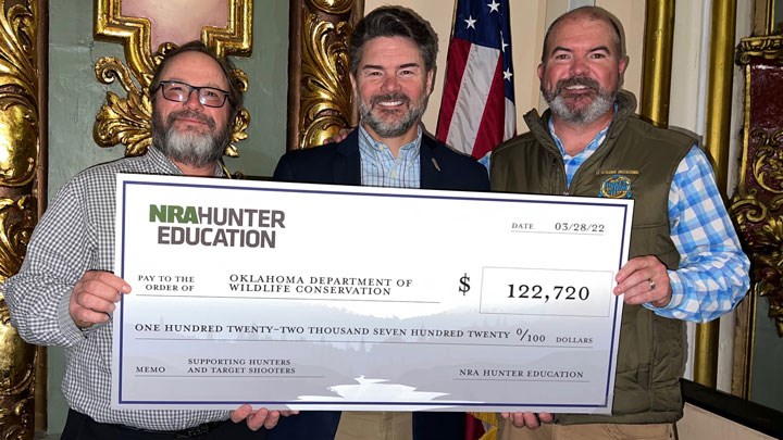 NRA Presents Check for $122,720 to Oklahoma Department of Wildlife Conservation
