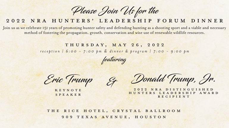 NRA Hunters' Leadership Forum | Save Your Seat! Tickets Selling Out for the NRA Hunters’ Dinner and Auction in Houston