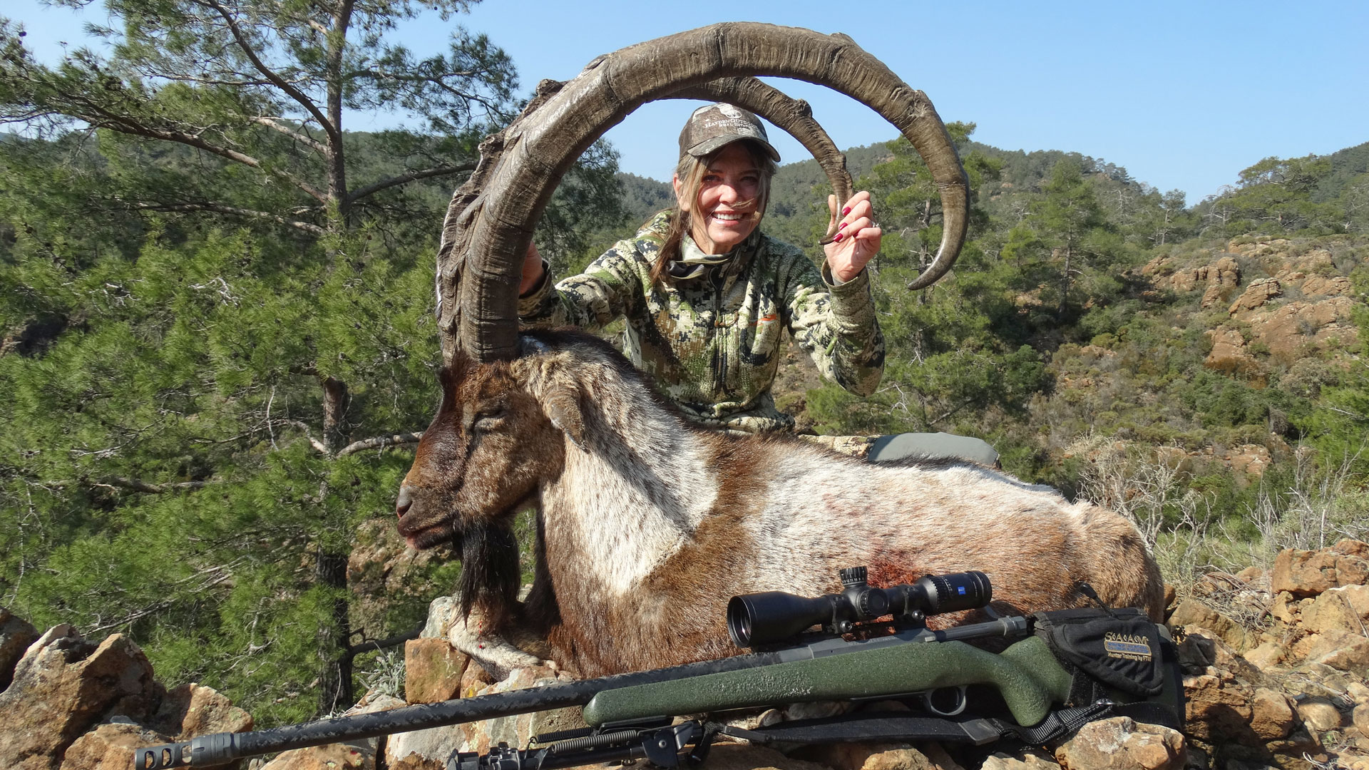 the author with her turkish ibex