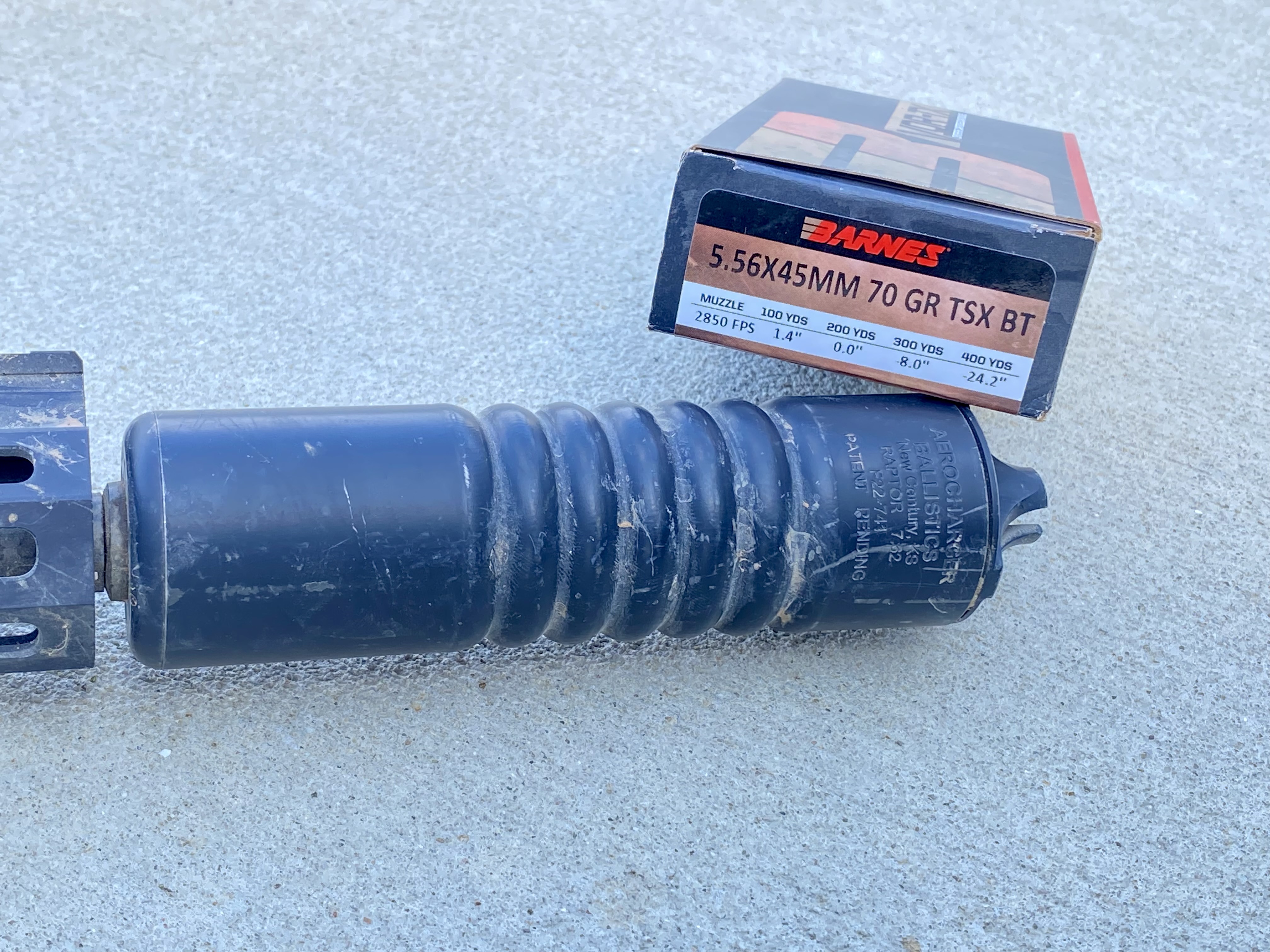 AB suppressor and Barnes ammunition